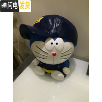 三维工匠超大号机器猫存钱罐 可爱叮当猫储蓄罐 蓝胖子储钱罐儿童节日 高30厘米小黑熊存钱罐
