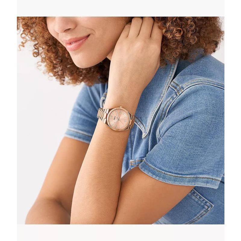 fossil化石es5258女士日韩名表系列自动机械表男商务休闲时尚百搭运动