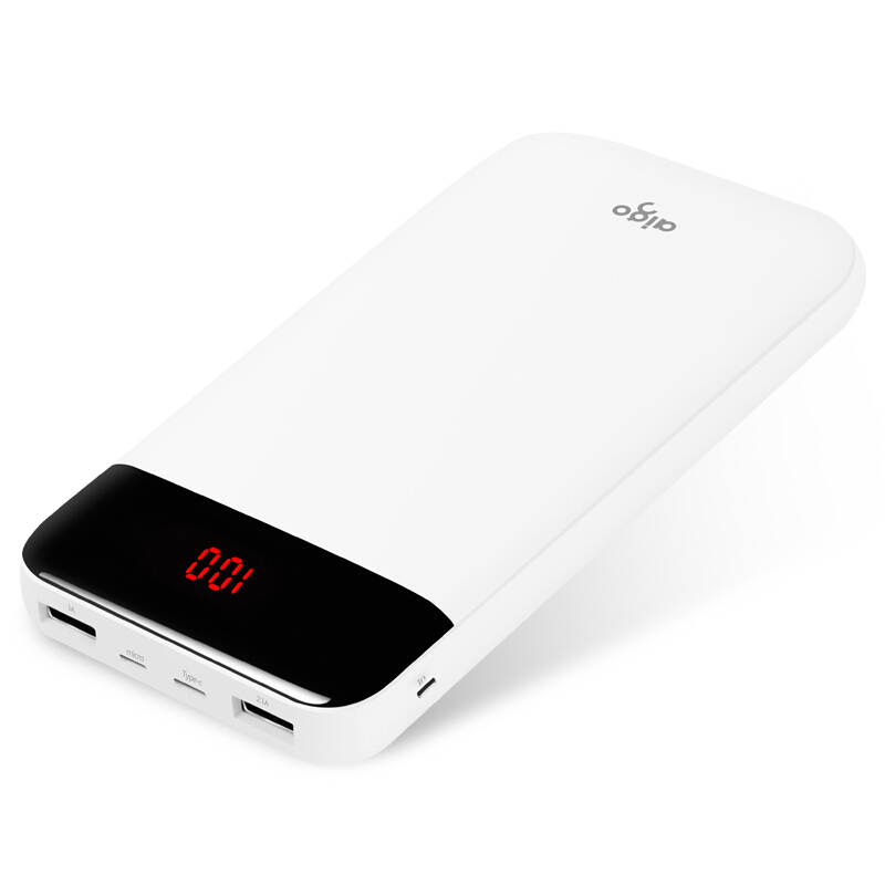 爱国者aigo 30000毫安移动电源 18WPD双向快充USB-C接口充电宝(单位:件)