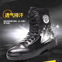 户外高帮系带拉链网布作训练陆战术特勤保安军迷超轻透气单鞋靴子 特勤夏季网面款 [码号正规] 36