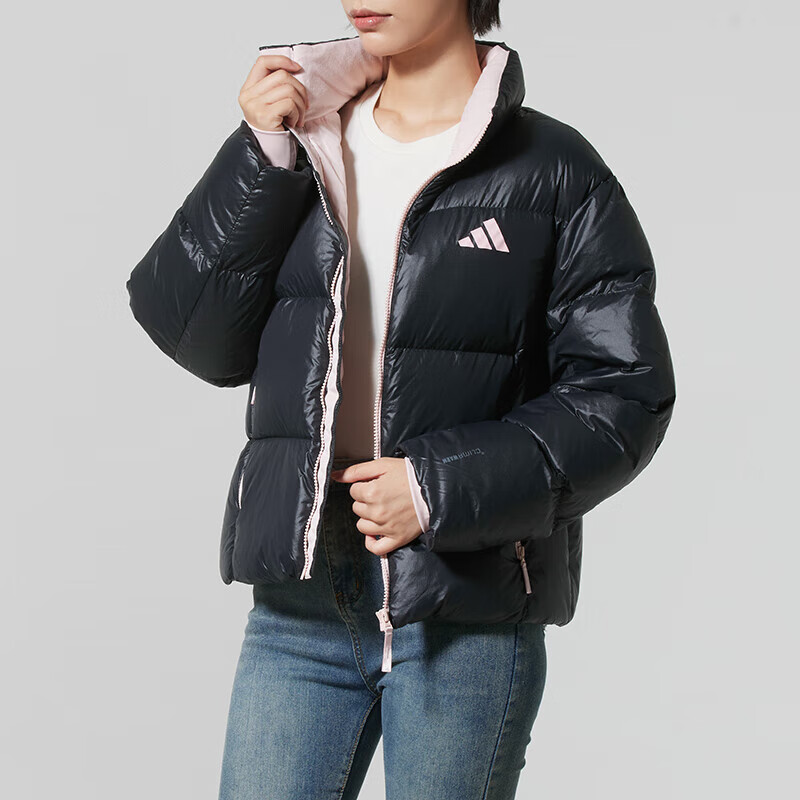 阿迪达斯(adidas) 女装羽绒服新款保暖运动服户外出行休闲羽绒夹克外套KQ5506 ZP KQ5506/黑色 XL