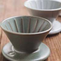青韵 陶瓷手冲咖啡滤杯家用V60螺旋纹滴滤式咖啡过滤杯单孔咖啡器具