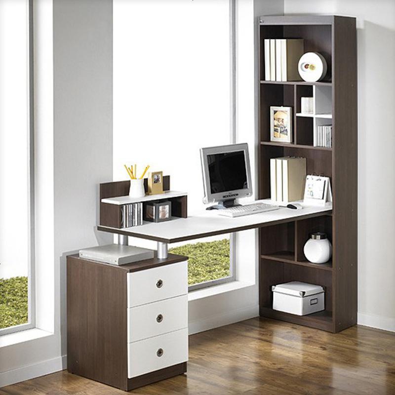 苏宁放心购转角电脑桌台式书桌书柜组合办公桌写字台家用学习桌子A-STYLE
