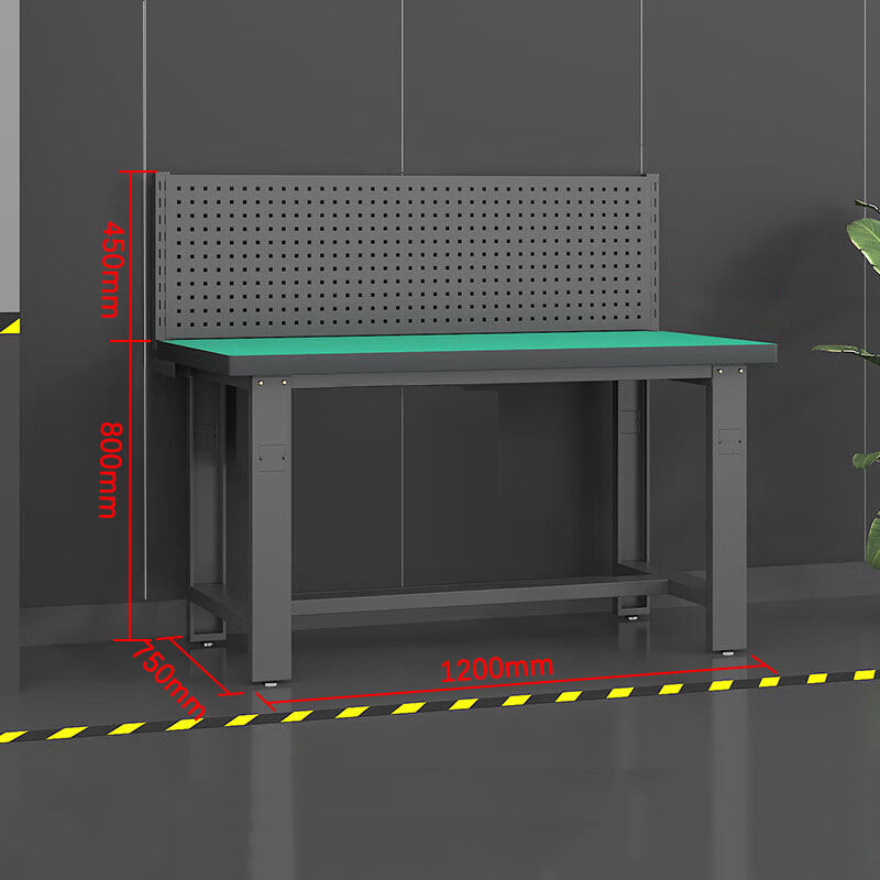 鑫金虎 防静电工作台车间流水线操作台工厂维修检验桌重型钳工台单桌+单挂板高清大图