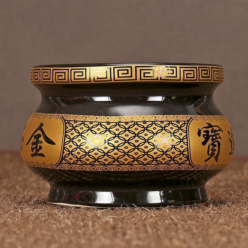 美帮汇陶瓷香炉香炉香薰炉观音关公供奉佛像佛教用品香炉盘香炉高清大图