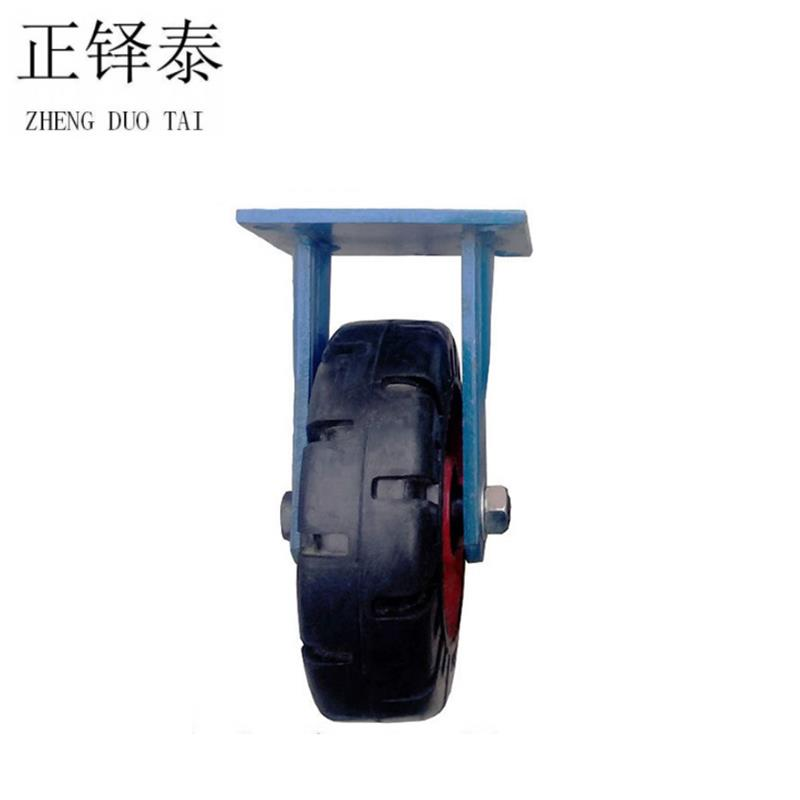 正铎泰 橡胶静音 铁芯重型轮 定向轮10寸250mm /个高清大图