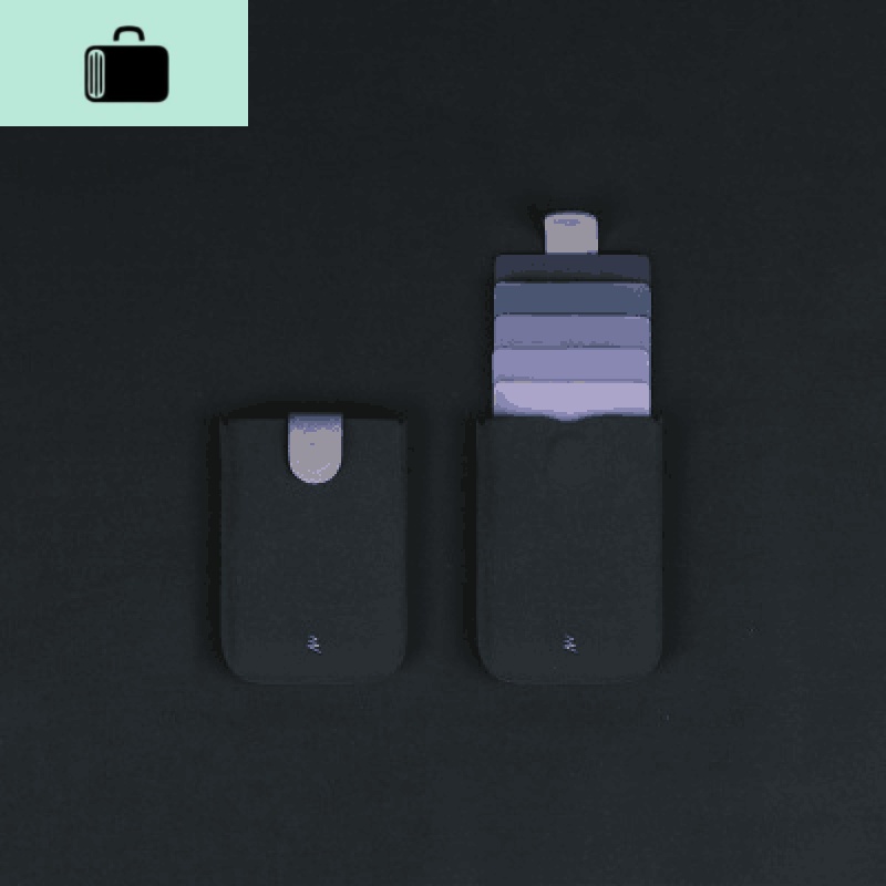 新款DAX超薄2代卡包层叠式迷你多卡位银行卡收纳包男女名片零钱包NEW LAKE 黑灰渐变（新款2代）细纤维材质