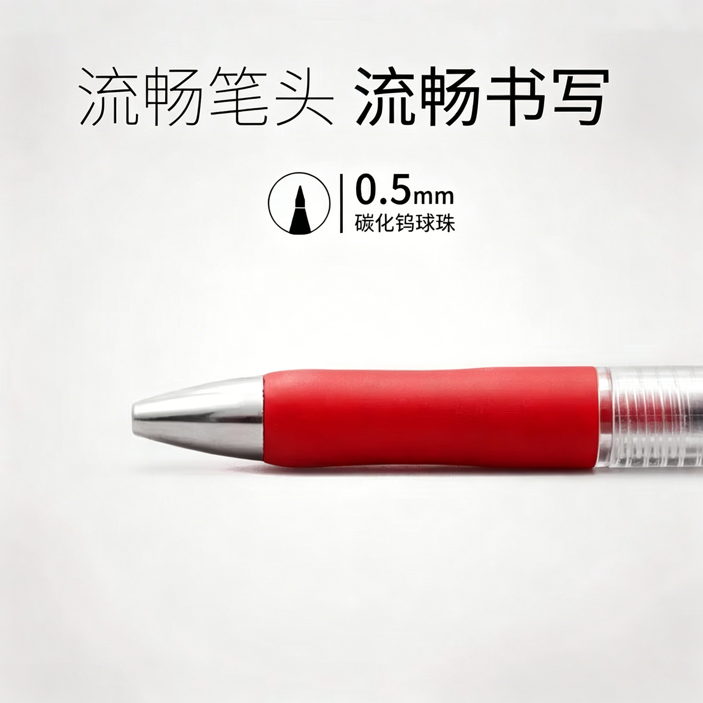 SPZC S35 0.5mm 12支/盒 按动中性笔(计价单位:盒) 红色高清大图