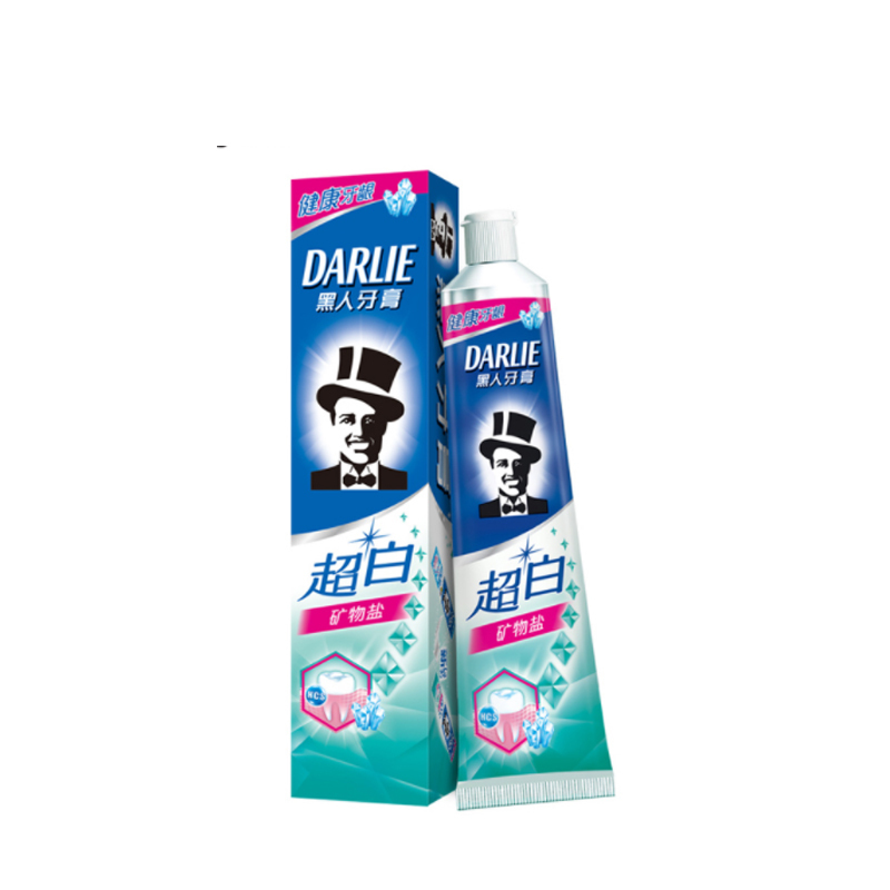 黑人(DARLIE) 超白 青柠 / 矿物盐 /竹炭 / 纯超白 牙膏 190g*48 支（（四种口味随机发货）