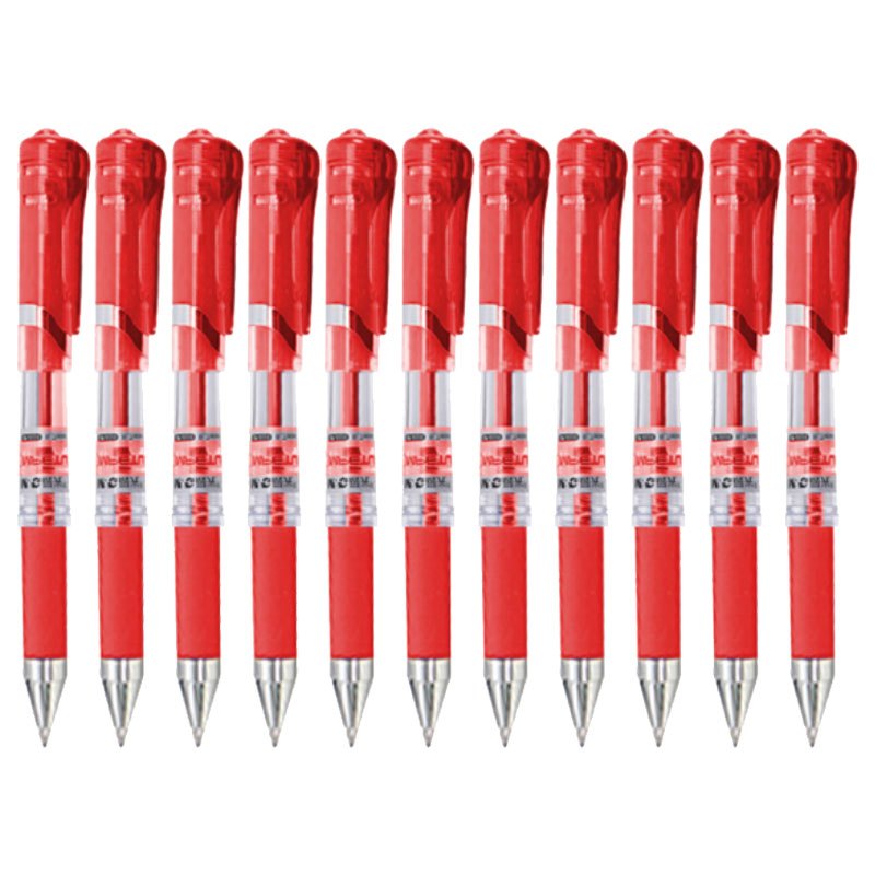 晨光mg07mm中性笔天空5号gp1111办公水笔签字笔子弹头红色12支盒一