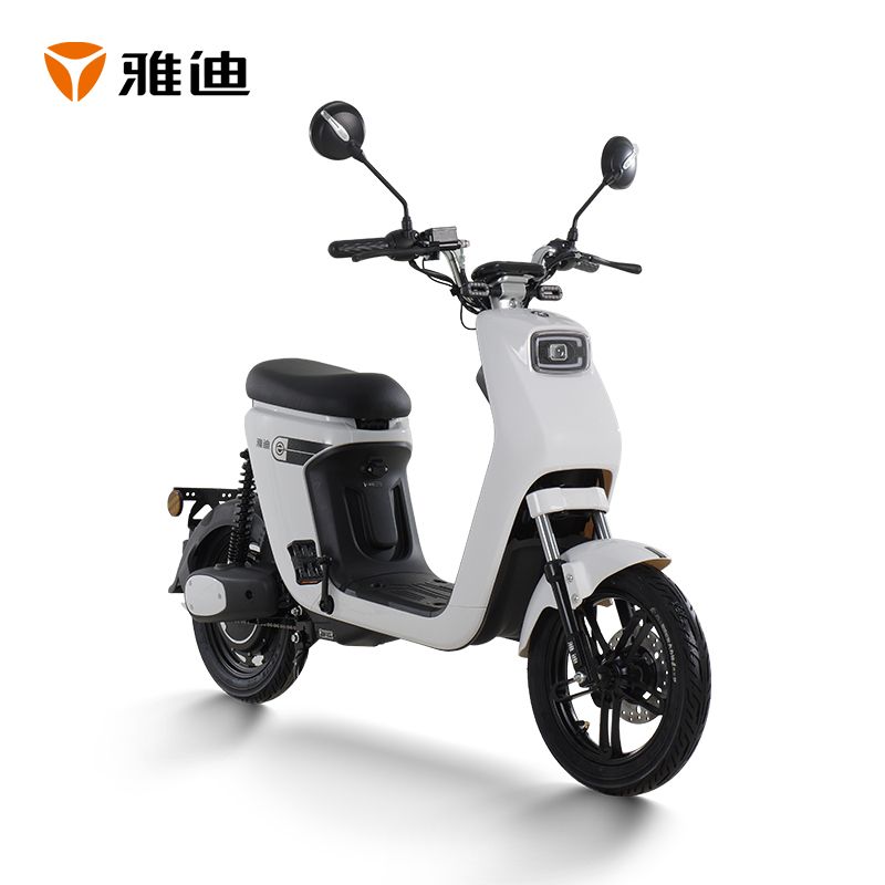 雅迪(yadea)新款欧睿豪华电动车轻便代步踏板车电瓶车男女代步车轻便锂电池电动车 前碟后鼓48V24AH[灰色]