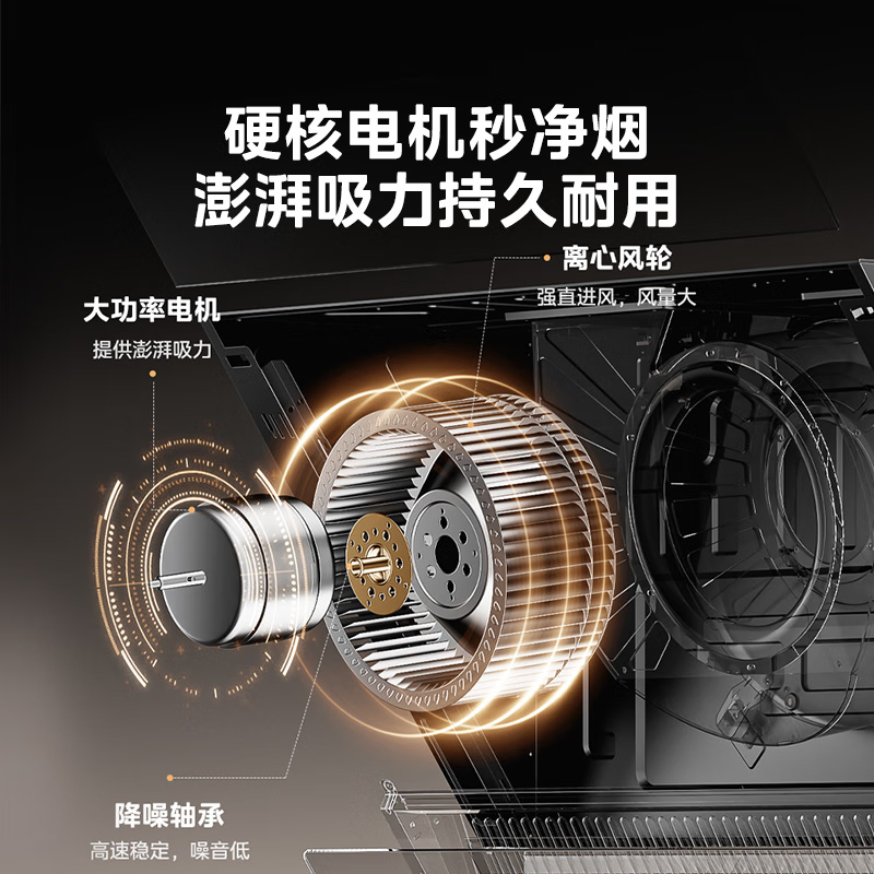 美的(Midea)抽油烟机厨房家用 22大风量 侧吸式吸排油烟机燃气灶具套装 挥手智控自动清洗J25SPRO+Q325