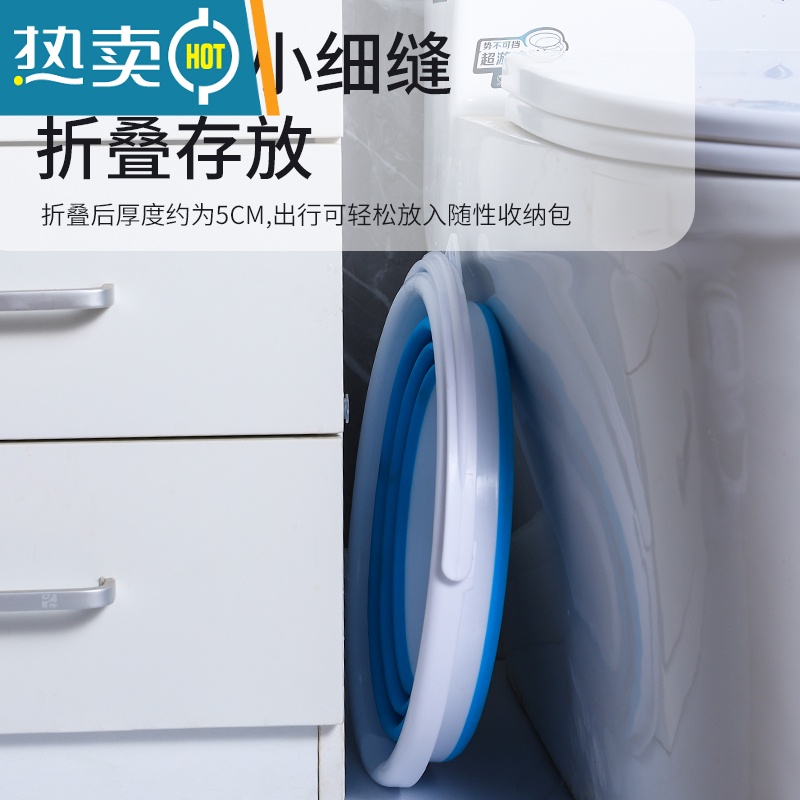 敬平可车用车载洗车美术便携式户外钓鱼家用大容量储水小加厚 3升绿色水桶高清大图