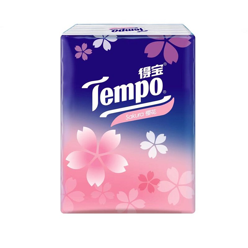 得宝(Tempo) 手帕纸 迷你4层7张*12包(樱花味)