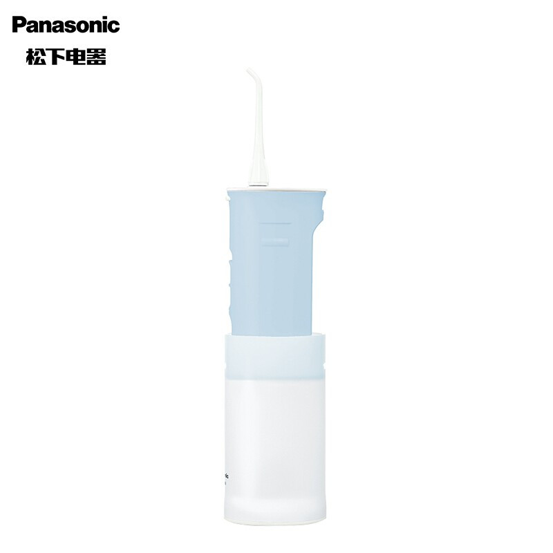 松下 (Panasonic) 儿童冲牙器水牙线洗牙器洁牙器 正畸口腔清洁 干电池便携款 (蓝色款)