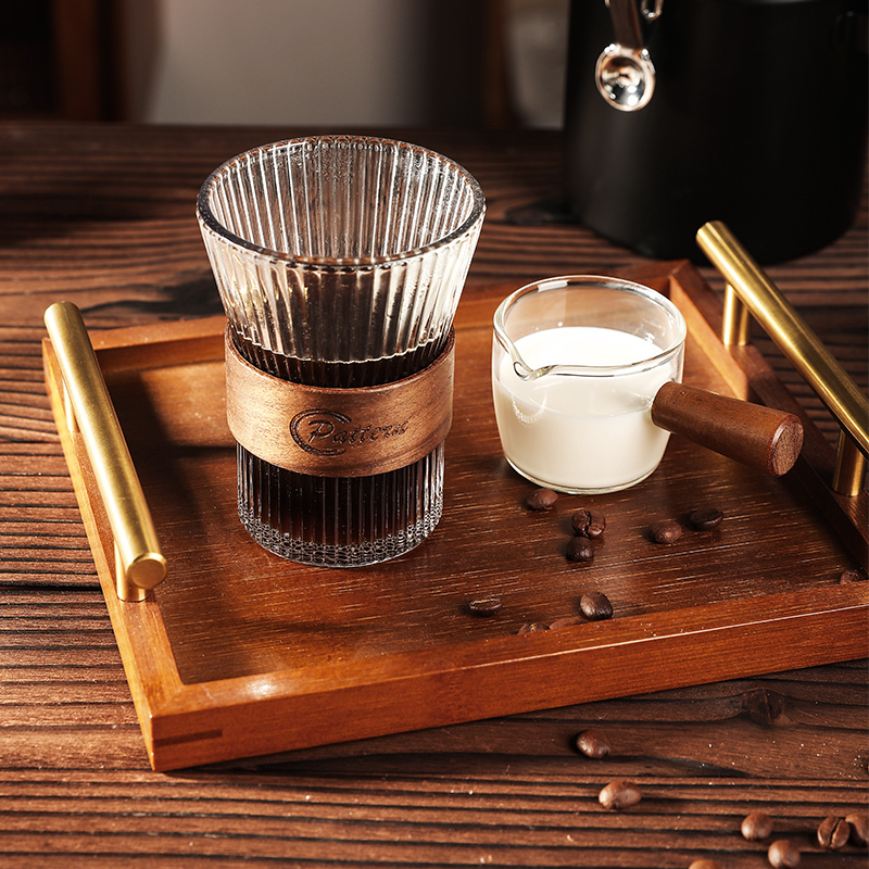 三维工匠设计感小众咖啡杯高级感轻奢ins风复古挂耳茶杯家用玻璃水杯