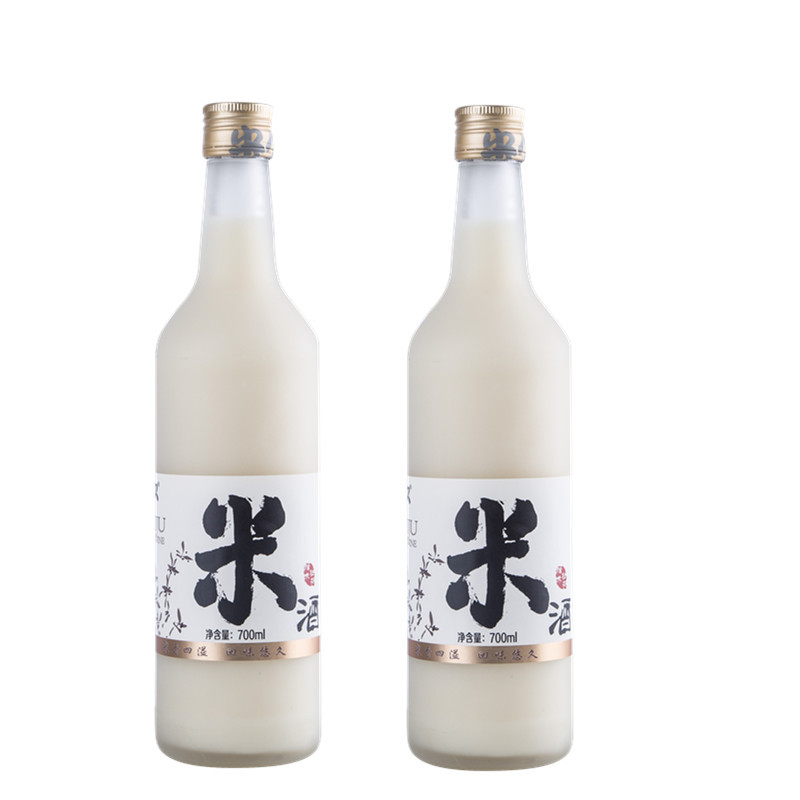 米久牌米酒桂花米酒甜酒低度酒糯米酒 自然发酵糯米酒 桂花酒男女士酒甜米酒桂花甜米酒700ml每瓶