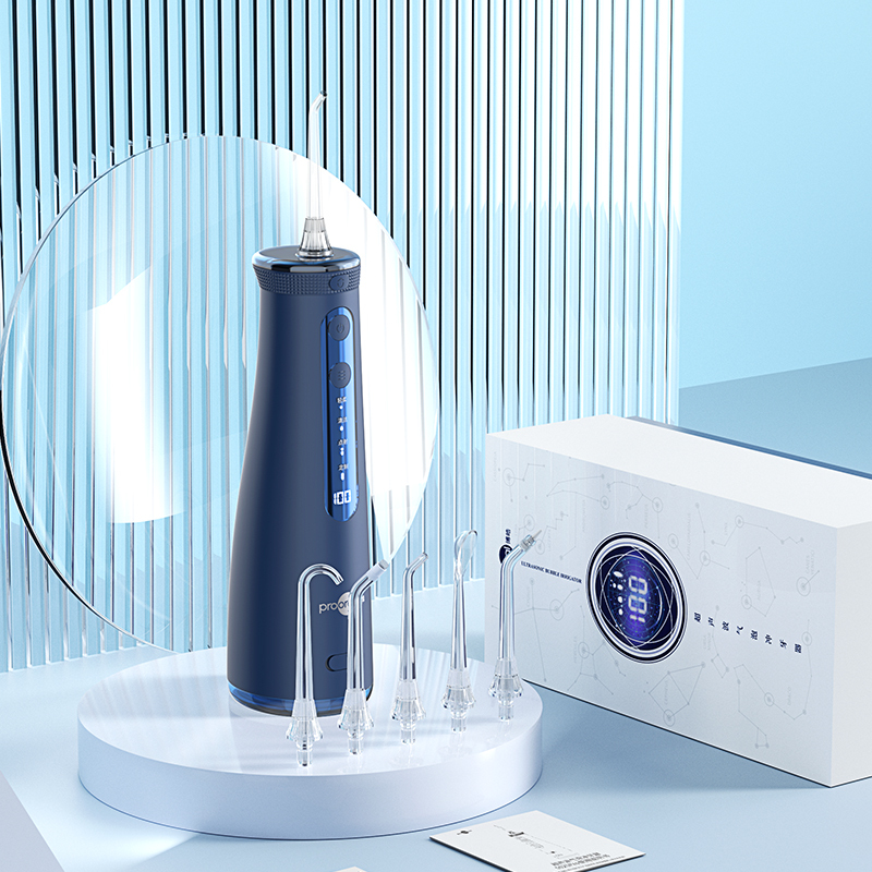 博皓超声波水瀑冲牙器便携式水牙线正畸家用旗舰店洁牙洗牙神器 5025pro釉蓝色