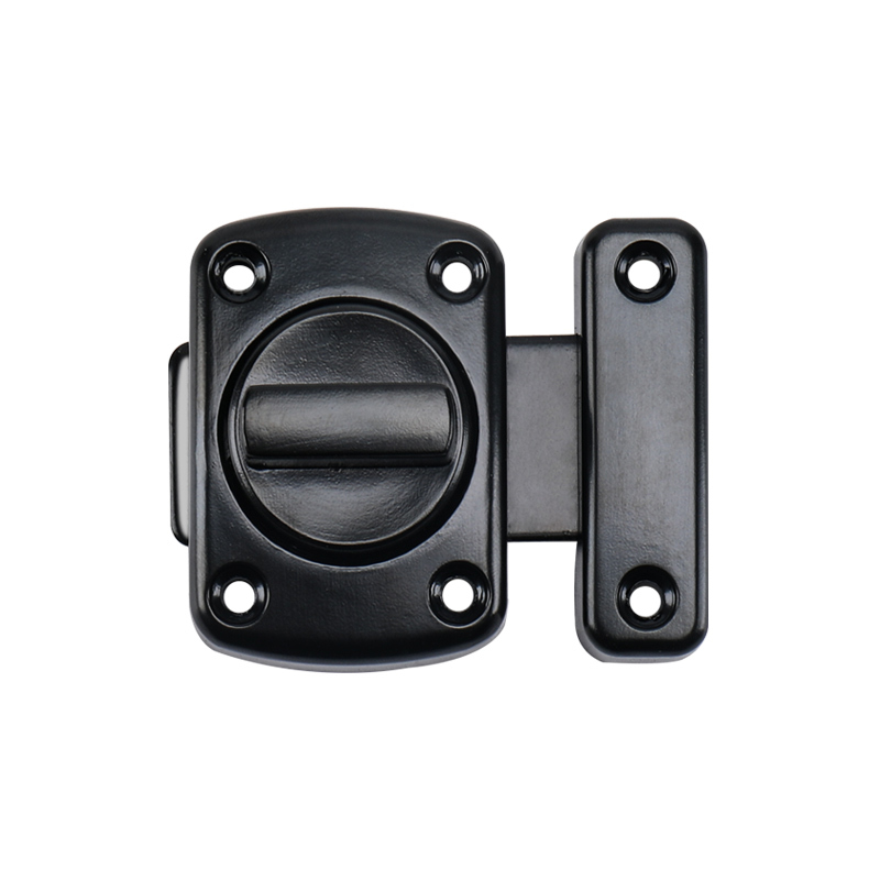 闪电客锌合金明装插销木搭插销锁推拉窗加厚栓闩锁扣黑色小号