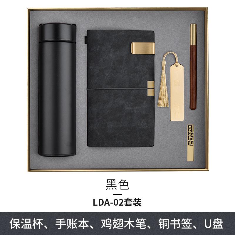 迅众 企业宣传商务礼品制定logo银行保险公司赠客户员工福利礼物套装LDA-02 LDA-02【黑色】
