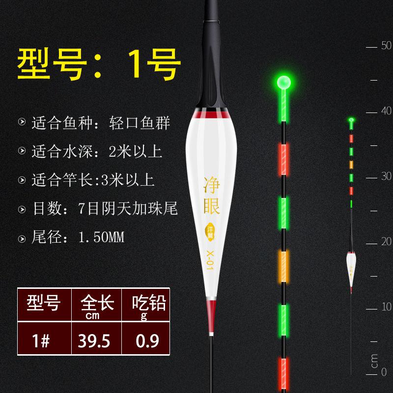 高灵敏重力感应电子漂超亮夜钓浮漂咬钩变色鱼漂天尾鲫鱼夜光漂
