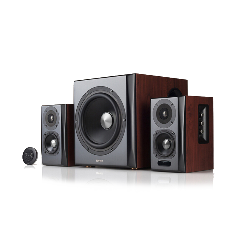 EDIFIER/漫步者 S201 电脑音响台式多功能HIFI 8寸木质有源2.1多媒体蓝牙音箱低音炮家用