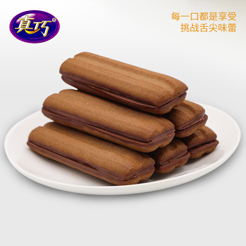真巧沾酱曲奇饼干500g散装草莓味抹茶味饼干巧克力味早餐小吃休闲零食