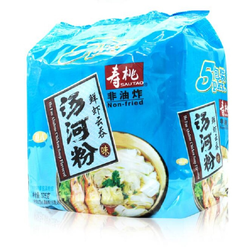寿桃汤河粉鲜虾云吞味5包 375g