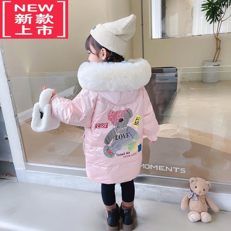 可莉允女童羽绒服2022新款洋气儿童加厚中长款棉服外套女宝宝冬季袄子潮图片
