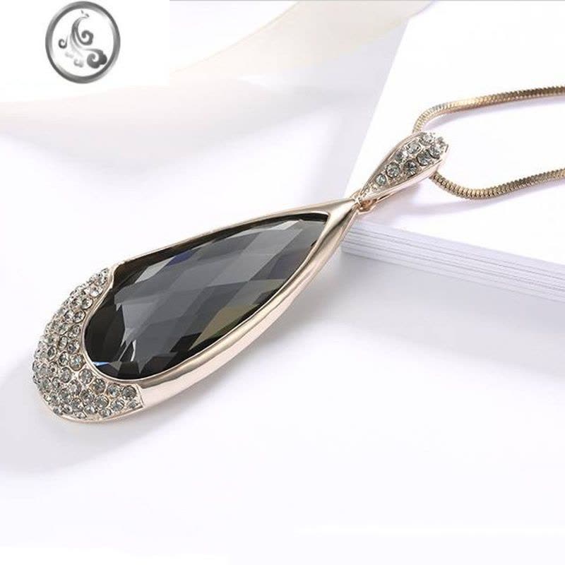 JiMi2023年新款潮毛衣链秋冬款百搭简约长款大水滴项链女挂件衣服配饰图片