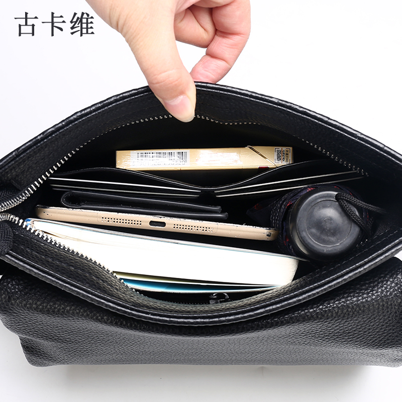 古卡维 真皮单肩包斜跨包 BZ66224 个高清大图