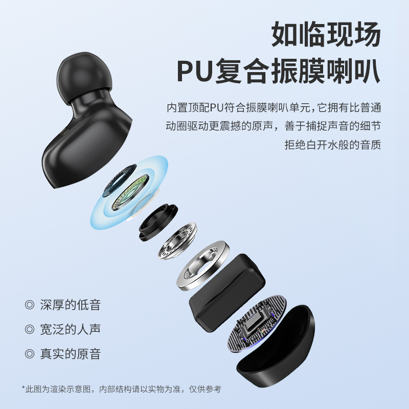 纽曼无线耳机LY01 白色 真无线蓝牙耳机入耳式舒适佩戴运动音乐游戏通话降噪高音质苹果安卓华为通用超长续航