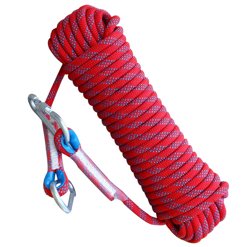 户外登山绳安全绳耐磨加粗攀岩攀冰救援逃生10mm涤纶高空绳索装备
