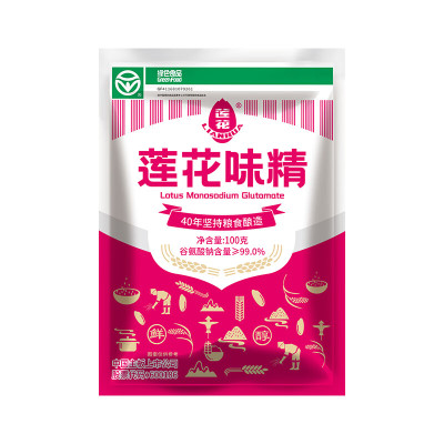 莲花味精100g*3国货纯粮酿造无添加 99%高纯度不含盐 炒菜煲汤