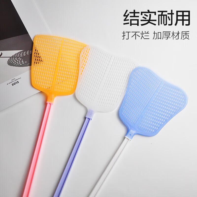 茶花(CHAHUA)苍蝇拍不烂打蚊子塑料长柄拍蚊子灭蚊蝇神器3只高清大图