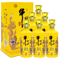 北京牛栏山二锅头酒 小黄龙百年特酿15浓香型白酒42度盒装白酒 500ml *6瓶整箱装配仨袋