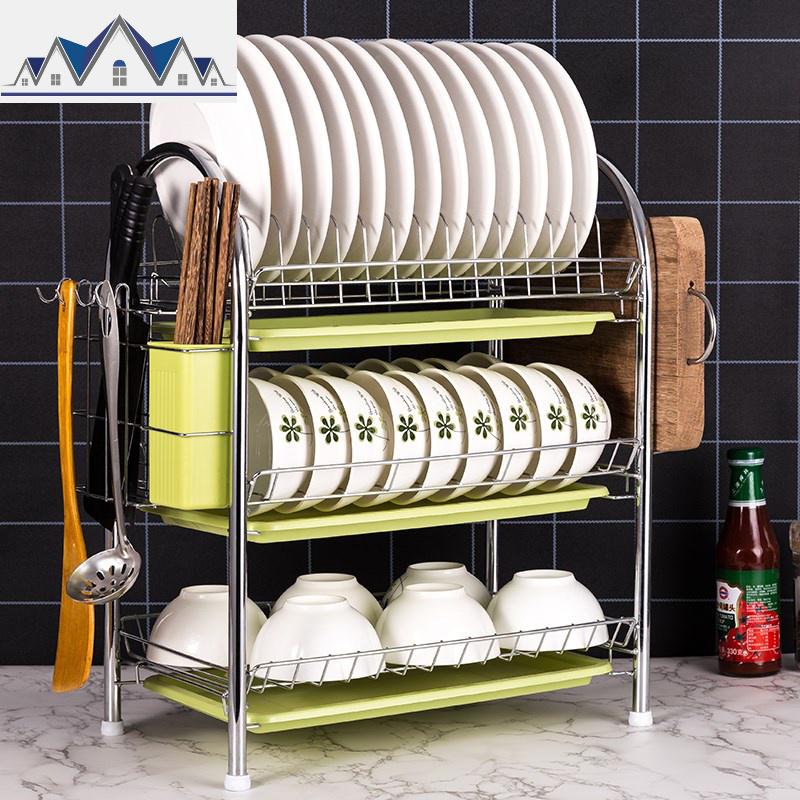 餐具架多功能装碗碟套装家用沥水架不锈钢置物架厨房用品多层碗架_620_296高清大图
