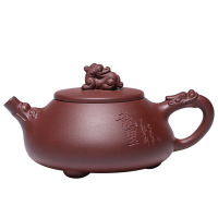 系客舟紫砂壶全手工宜兴原矿紫泥茶壶功夫茶具 龙玺石瓢壶名家吴文彩纯手工制作泡茶壶