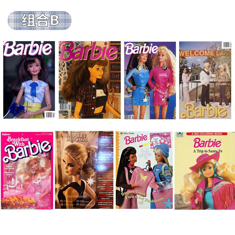芭比娃娃杂志复古海报barbie海报学生宿舍卧室房间少女墙壁装饰画a12
