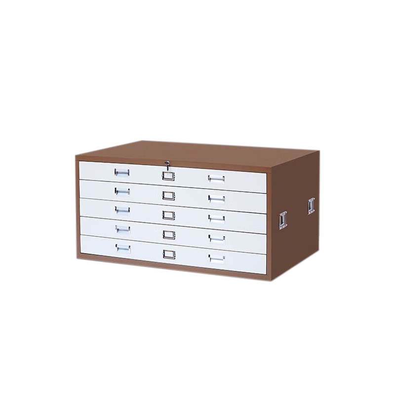 东升顺底图柜工程资料图纸柜0号1号抽屉柜文件柜地图柜菲林柜图纸收纳柜0号咖白单节1300*930*550高清大图