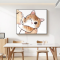好久不见电表箱装饰画萌宠猫咪50*40cm