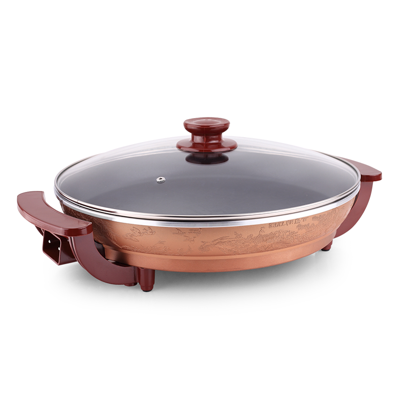 电煎锅时光旧巷平底锅插电不粘锅韩式烤肉多功能电煎锅