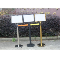 龙云天盾一米线隔离带栏杆立牌警戒线A4不锈钢指示牌插牌活动A3迎宾广告牌 钛金2米线