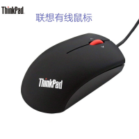 联想有线鼠标ThinkPad配件 IBM小黑大红点蓝光鼠标