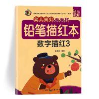 儿童铅笔描红本幼儿园练字帖数字拼音笔画笔顺描红初学写字本幼儿|数字0-100 买就送[6支铅笔2握笔器1橡皮檫]