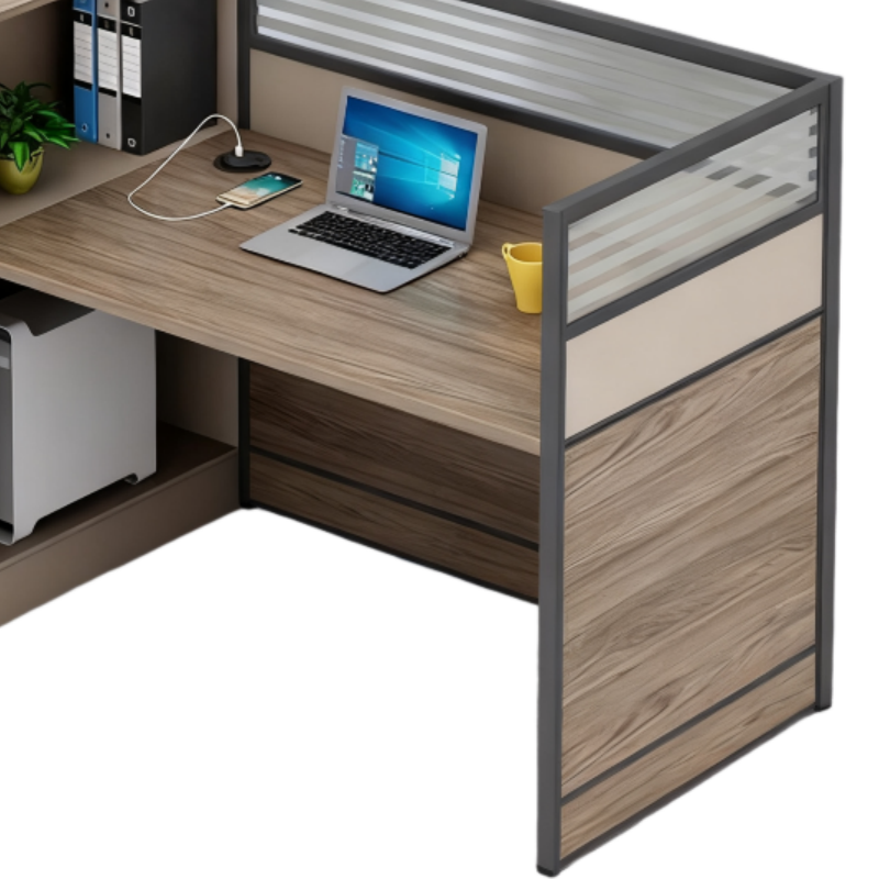 演发办公桌4.5米6人位张高清大图