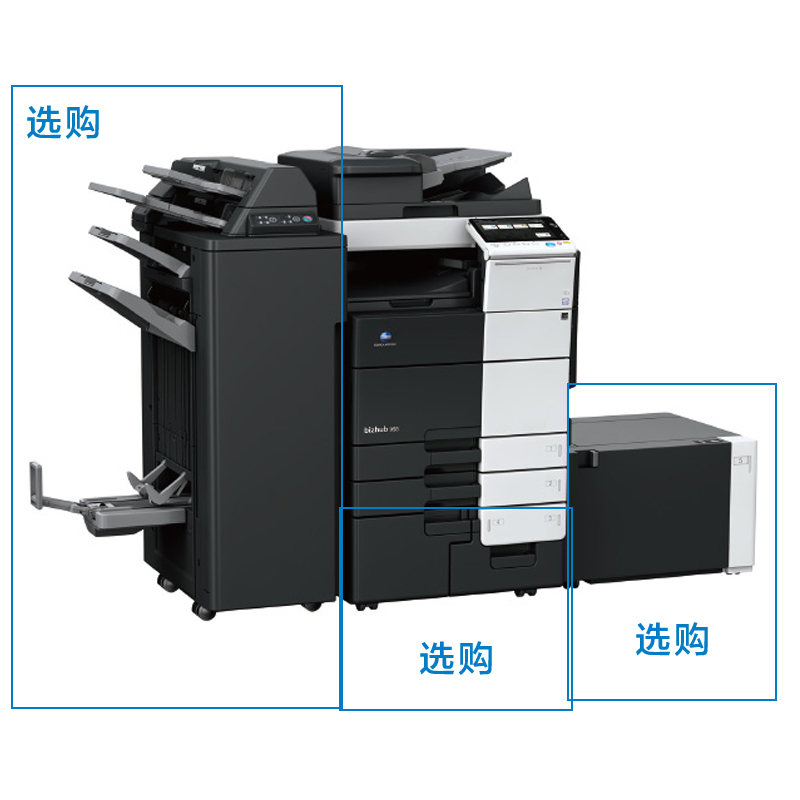 柯尼卡美能达(KONICA MINOLTA)bizhub 758 A3黑白复合机 75页/分 打印复印扫描(含双面同步扫描自动输稿器+双面单元+双纸盒)