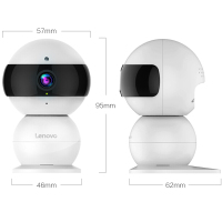 联想(Lenovo)看家宝 1080P高清智能摄像机 360°手动旋转 WIFI夜视网络摄像头 远程监控安防 64G套装