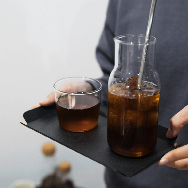 日式一人饮玻璃分享冰咖啡冷萃瓶网红创意ins早餐茶壶牛奶果汁杯|一杯一瓶[550ml+260ml]