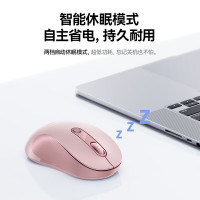 倍思F02无线鼠标对称鼠标适用苹果Mac华为Matebook笔记本电脑平板台式机 办公静音鼠标B02033浮光粉